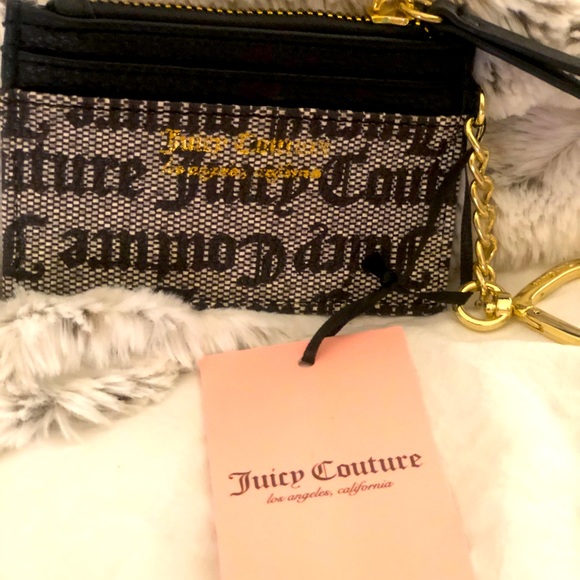 JUICY COUTURE NWT CARD AND COIN HEART ❤️ TO HEART GOTHIC STATUS BLACK - Picture 6 of 9